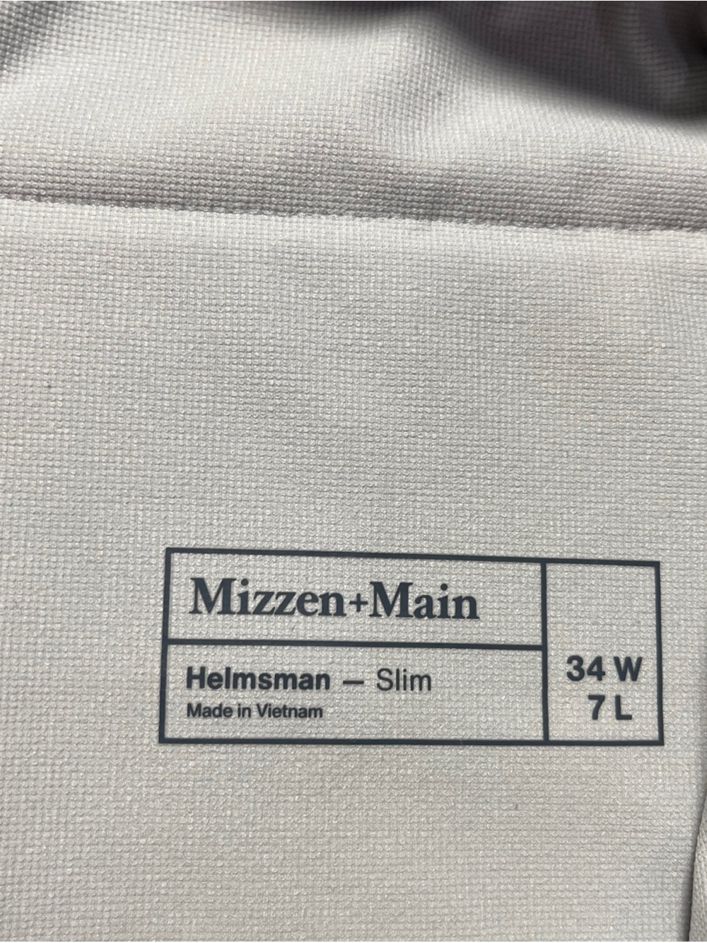 Mizzen+Main Helmsman Slim Shorts Men's 34x7 Light Grey Golf Stretch EUC - Picture 7 of 12